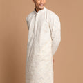 Men's Gray Ethnic Mirror Kurta