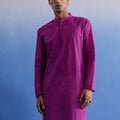 Men's Purple Pure Cotton Handloom Kurta