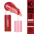 KINDED Sheen Shimmer Lip Gloss - 05 Hibiscus Red
