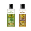 Nature Glow Herbal Neem & Castor Hair Oil Combo