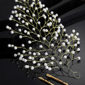Panash Women Gold-Toned & White Embellished Hair Accessory Set