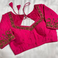 Gulabi Rang Handwork Blouse