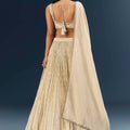 Off White Banarasi Silk Bridesmaid Lehenga With Intricate Hand Embroidery