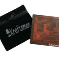 Kraftsman Portable Wooden Tetris Puzzle | 13 Pieces Puzzle Board for Kids and Adults | Travel Pouch Included