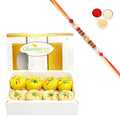 Ghasitaram Mawa Peda Box With Pearl Beads Rakhi