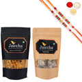 Ghasitaram Suagrfree Bites and Butter Chakli Sticks With 2 Pearl Beads Rakhis