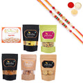 Ghasitaram Best of 6 Sweets and Snacks Combo with Pearl Beads Rakhi