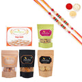 Ghasitaram Best of 5 Sweets and Snacks Combo with Pearl Beads Rakhi