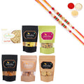 Ghasitaram Best of 6 Sweets and Snacks with Pearl Beads Rakhi Combo
