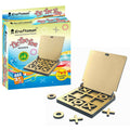 Kraftsman Wooden Tic Tac Toe Portable Game for Kids, Teens and Adults with Golden Mirror Shade Strategy & War Games Board Game