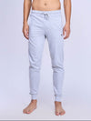 Men Combed Cotton Rich Jogger with Side Pockets Grey Melange EJ1