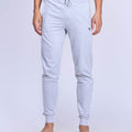 Men Combed Cotton Rich Jogger with Side Pockets Grey Melange EJ1