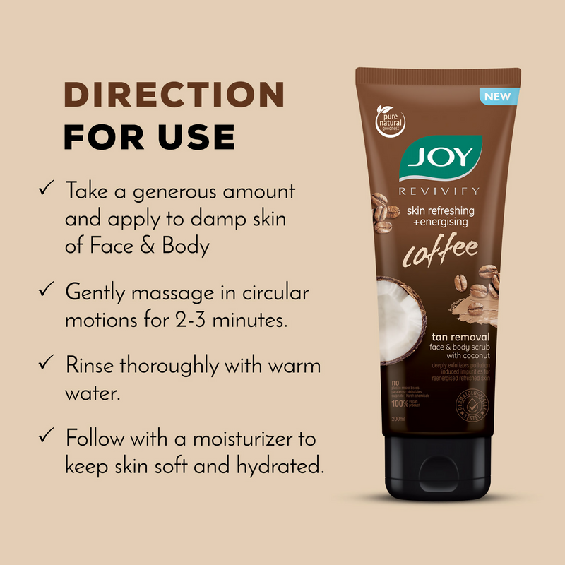 Joy Anti Pollution Exfoliating Coffee Face & Body Scrub