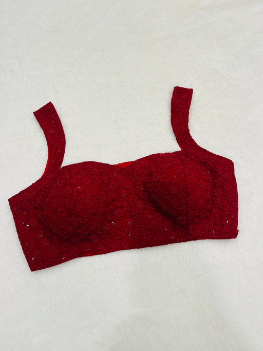 Kaveri Maroon Petal Print Blouses