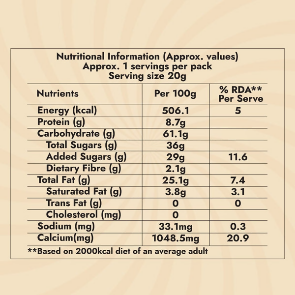Sweet Karam Coffee White Sesame Chikki Bar (Zero White Sugar)