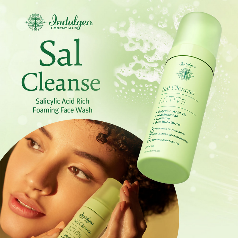 Indulgeo Essentials Sal Cleanse - Salicylic Acid Foaming Face Wash