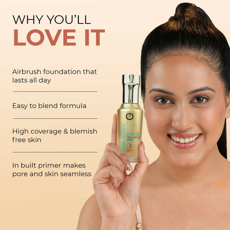 Colors Queen Airbrush Foundation With Primer - Natural Beige