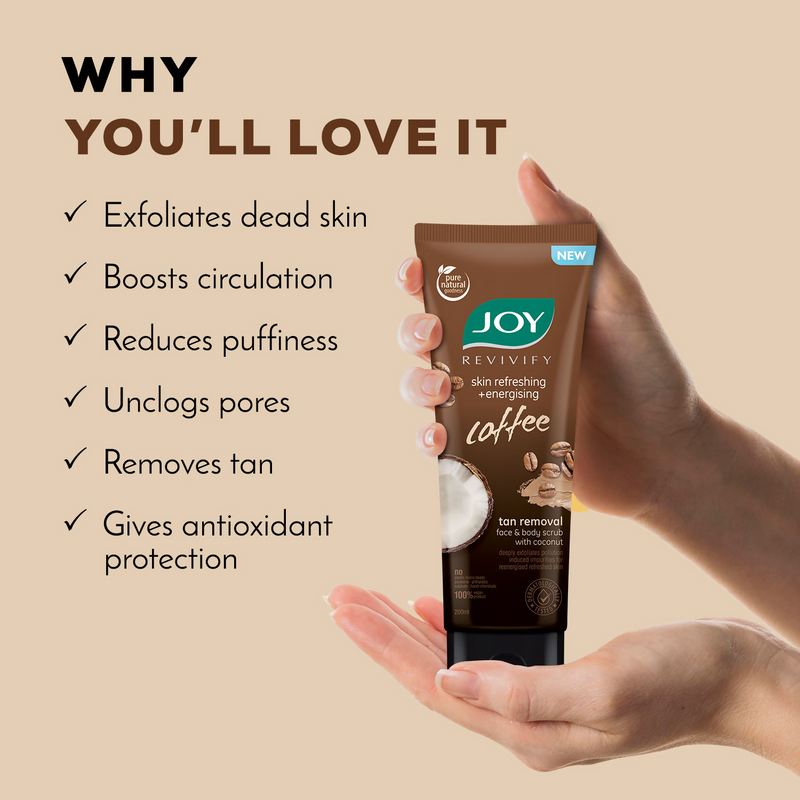 Joy Anti Pollution Exfoliating Coffee Face & Body Scrub