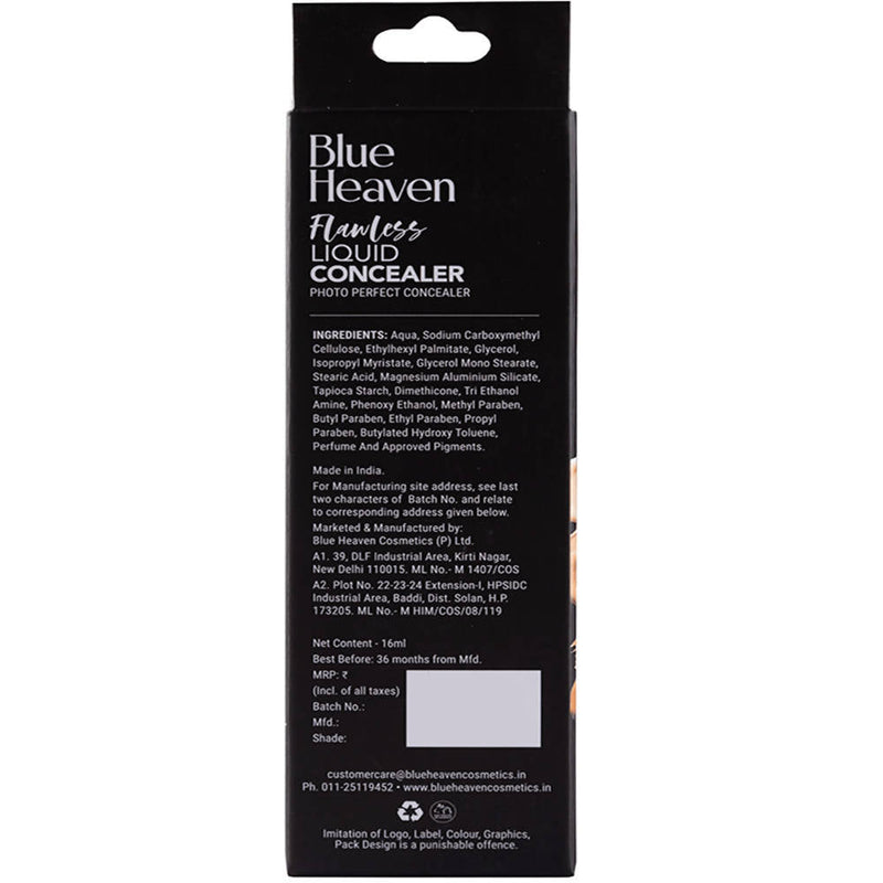Blue Heaven Flawless Liquid Concealer Vanilla - Limited Time Offer