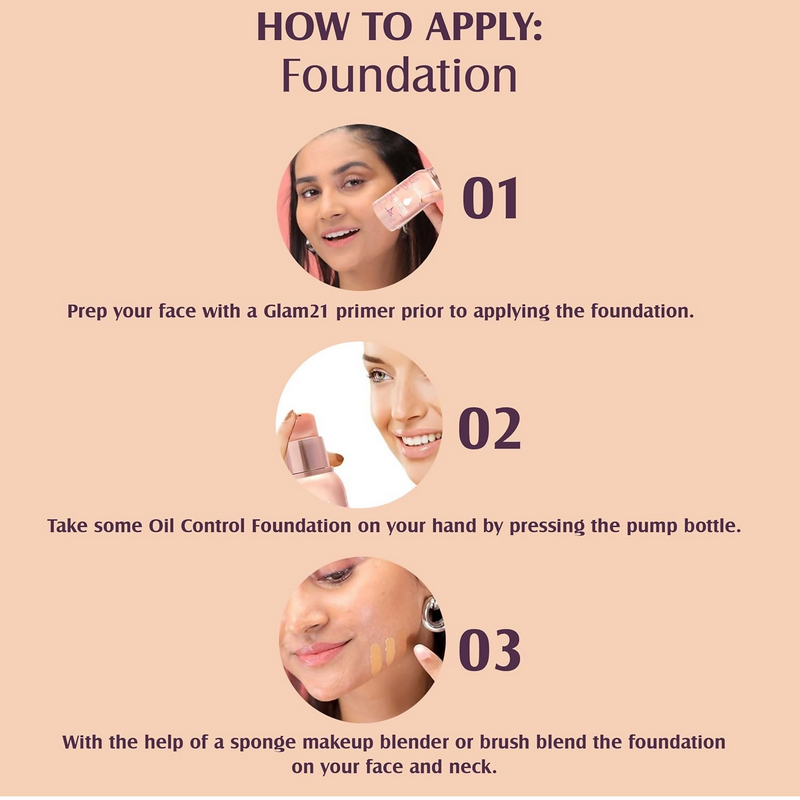 Glam21 Oil Control Hydrating Foundation - 06 Malt