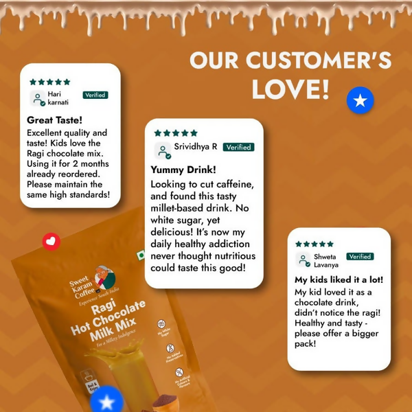 Sweet Karam Coffee Ragi Hot Chocolate Milk Mix