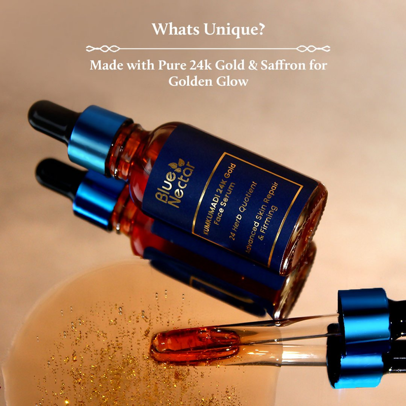 Blue Nectar Kumkumadi 24k Gold Face Serum