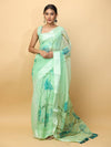Soft Organza Hand Print Party Wear Saree
