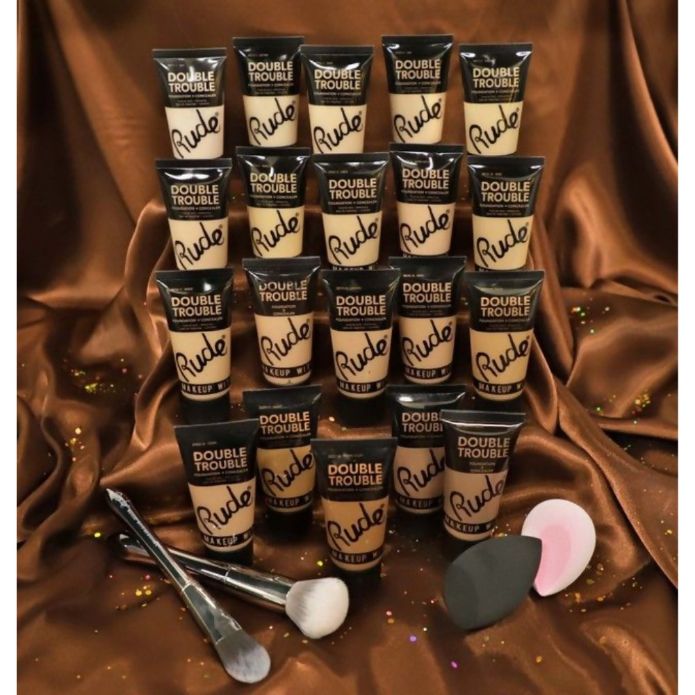 Rude Cosmetics Double Trouble Foundation + Concealer - Cocoa 16