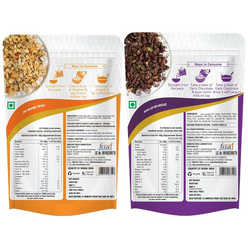 Munchilicious Granola Combo Pack - Original & Dark Chocolate Combo