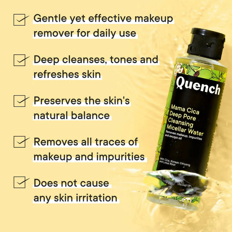 Quench Botanics Mama Cica Deep Pore Cleansing Micellar Water - Korean Skincare