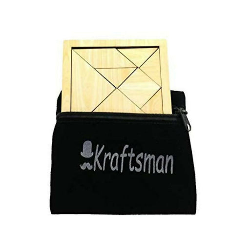 Kraftsman Portable Wooden Tangram Puzzle | 7 Pieces Puzzle Board for Kids and Adults | Travel Pouch Included