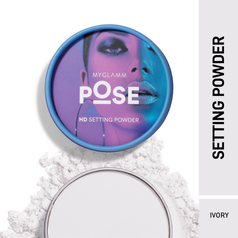 Myglamm Pose Hd Setting Powder - Hydrating, Translucent, Radiant Finish Pressed Powder - Ivory