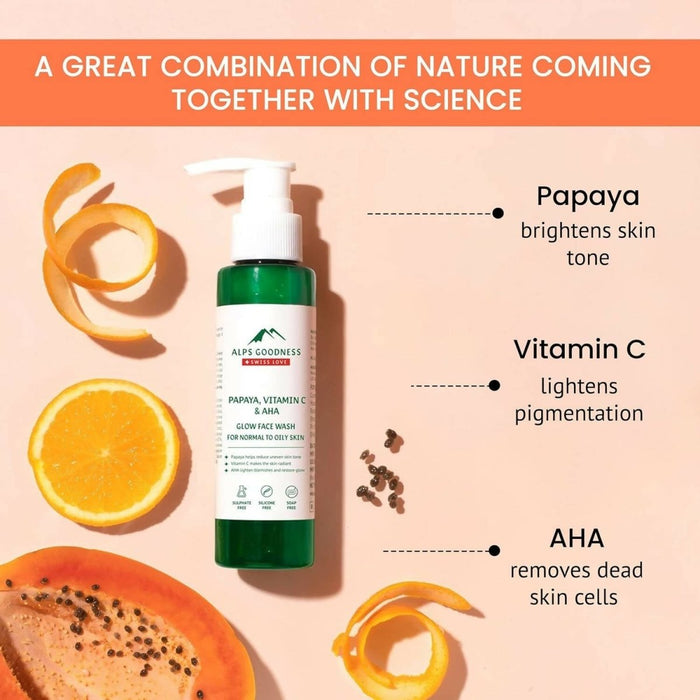 Alps Goodness Papaya, Vitamin C & AHA Glow Face Wash