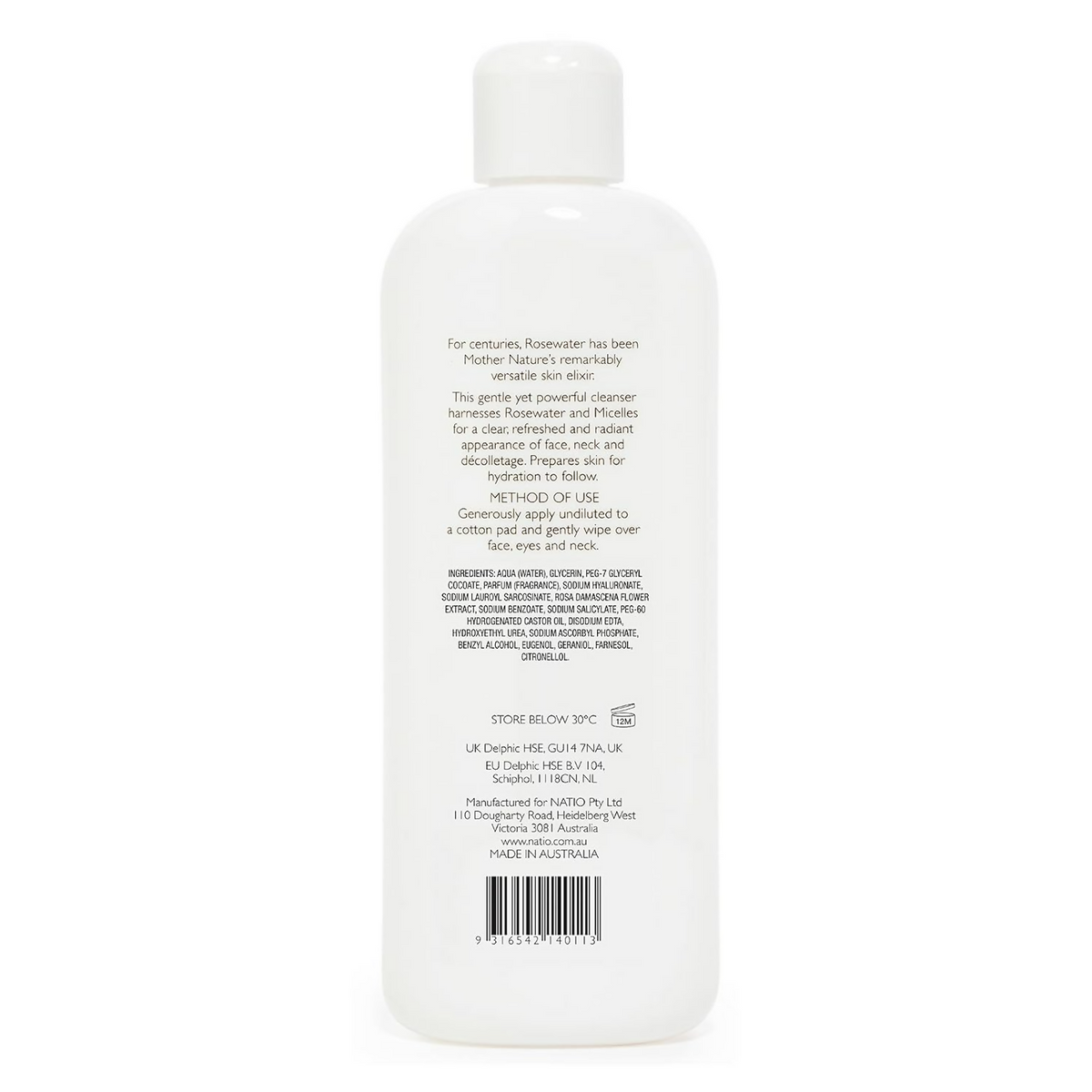 Natio Rosewater Micellar Cleansing Water