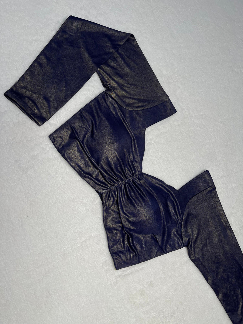 Navy Blue Dhupion Blouse