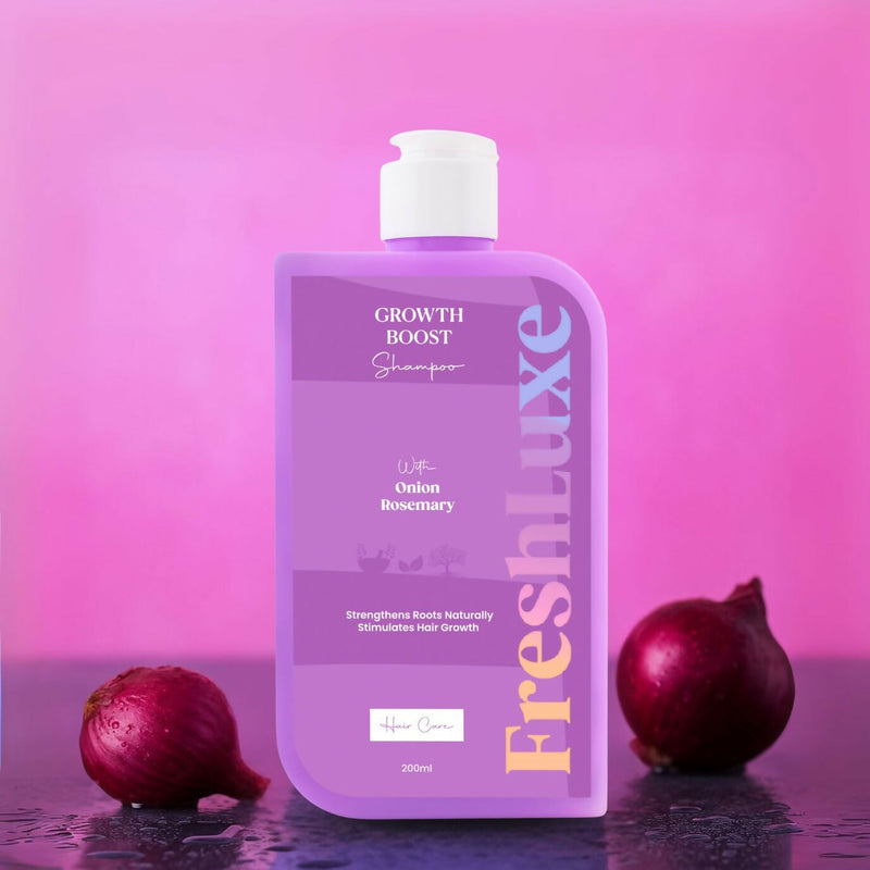 FreshLuxe Growth Boost Shampoo Hair-Fall Control Cleanser Onion & Rosemary