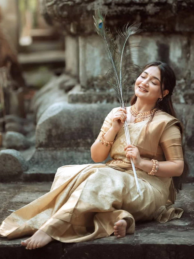 Regal Gold Kanjivaram Tissue Saree