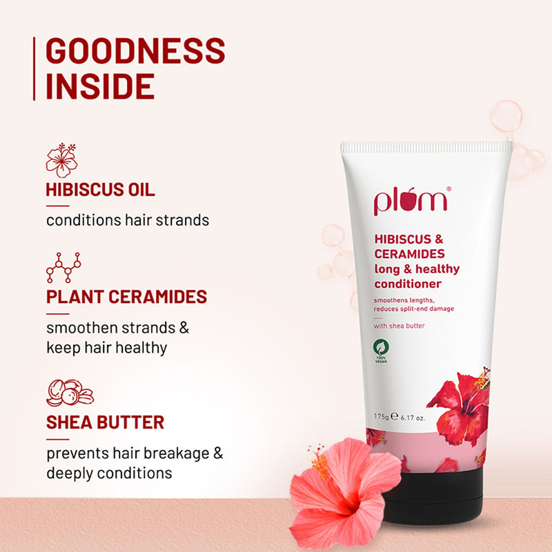 Plum Hibiscus & Ceramides Conditioner For Healthy- Long Hair