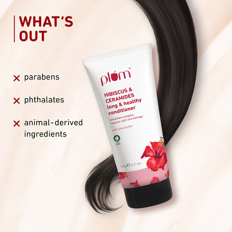 Plum Hibiscus & Ceramides Conditioner For Healthy- Long Hair
