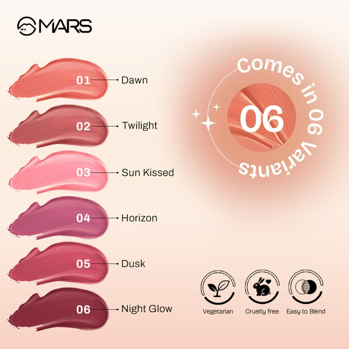 MARS Cosmetics Liquid Blush Hour Dewy-Matte Finish - 03 Sunkissed