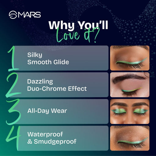 MARS Cosmetics Northern Lights In A Pencil Eyeliner - 02-Alaskan Azure