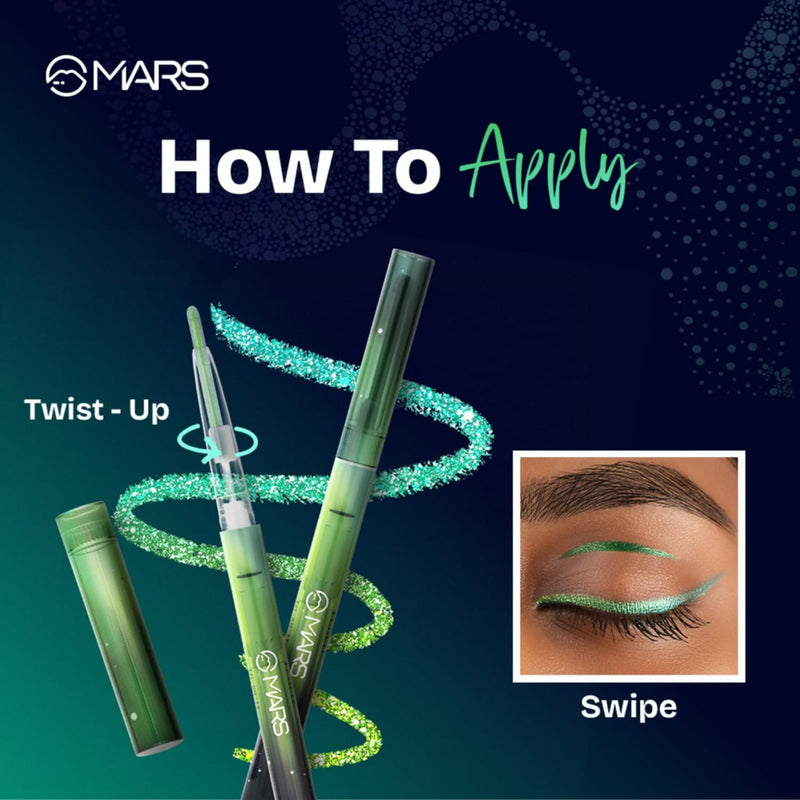 MARS Cosmetics Northern Lights In A Pencil Eyeliner - 02-Alaskan Azure