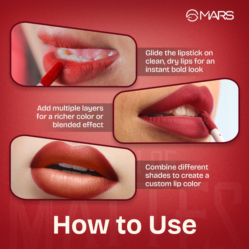 MARS Cosmetics Queen Of Mattes Reds & Maroons Liquid Lipsticks - Browns