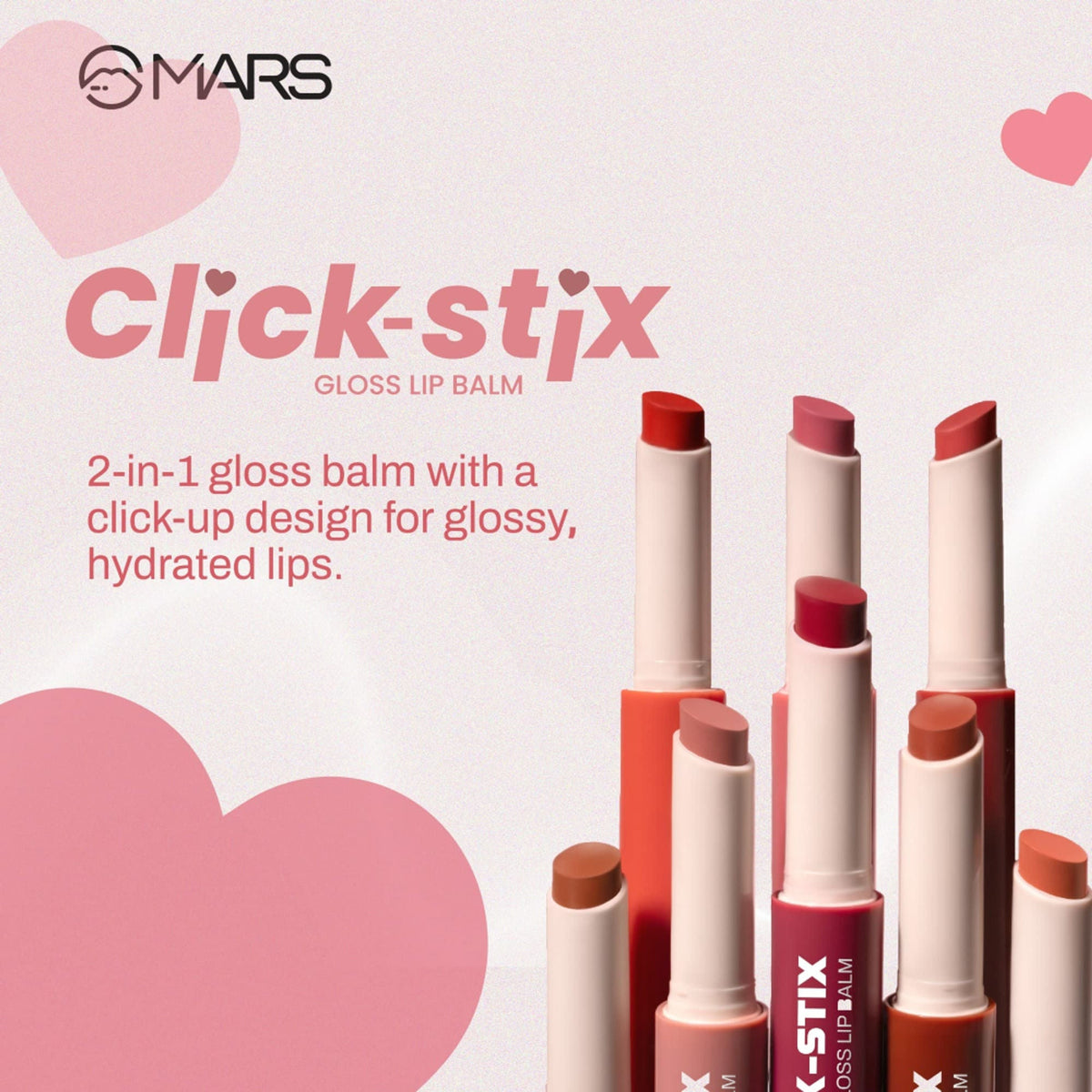 MARS Cosmetics Click Stix Gloss Lip Balm - 03-berry Jam
