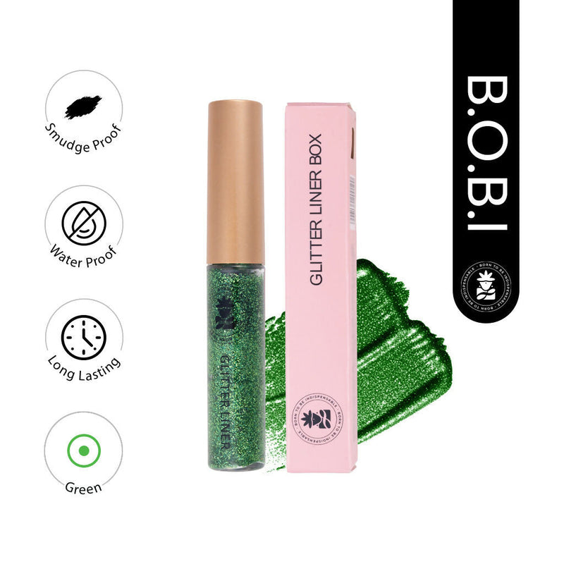 BOBI Glitter Eyeliner Green Diamond Sparkle Finish