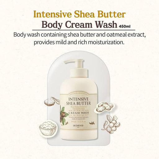 Skinfood Intensive Shea Butter Cream Wash - Nourishing, Moisturizing, Skin Softening