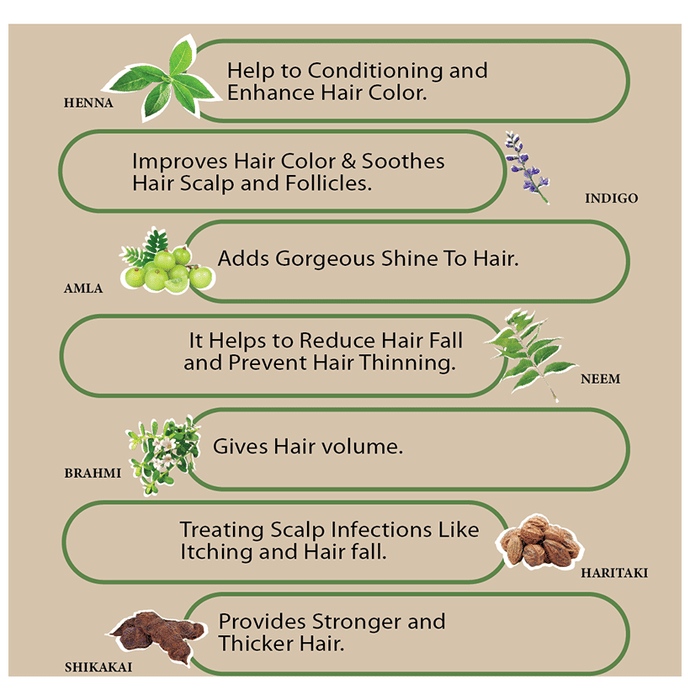 Minature Dark Brown Henna Powder Enriched with Herbs