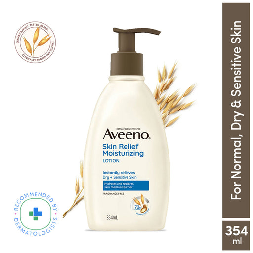 Aveeno Skin Relief Moisturising Lotion - Oat + Shea Butter Body Moisturizer For Dry & Sensitive Skin