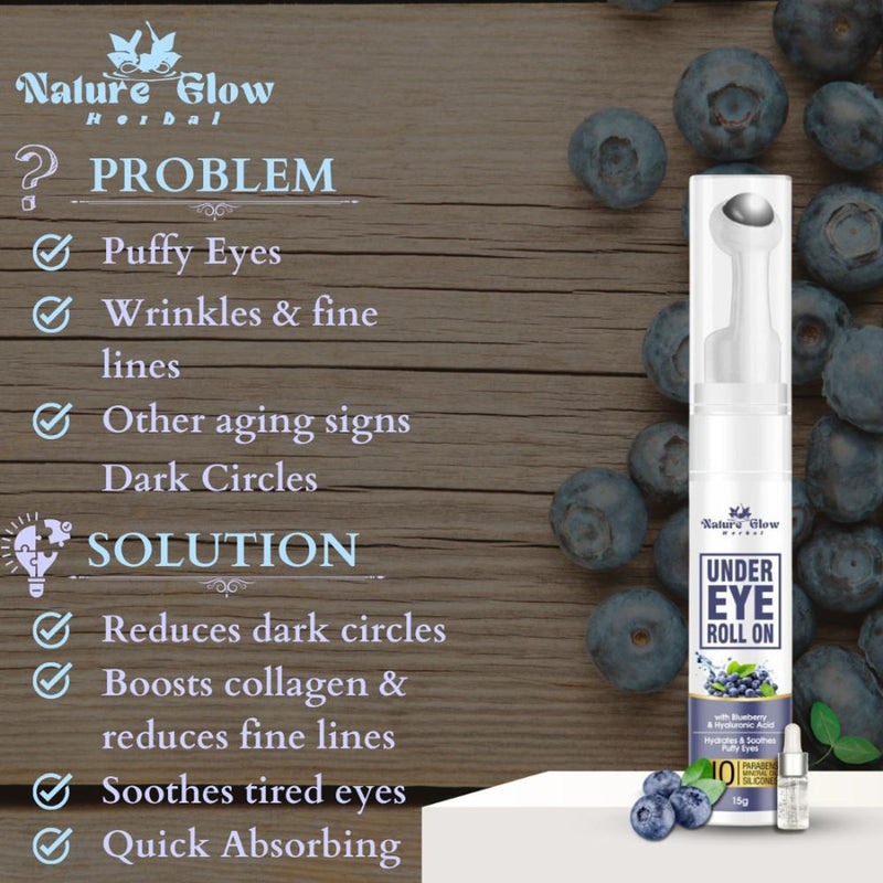 Nature Glow Herbal Under Eye Blueberry Roll On