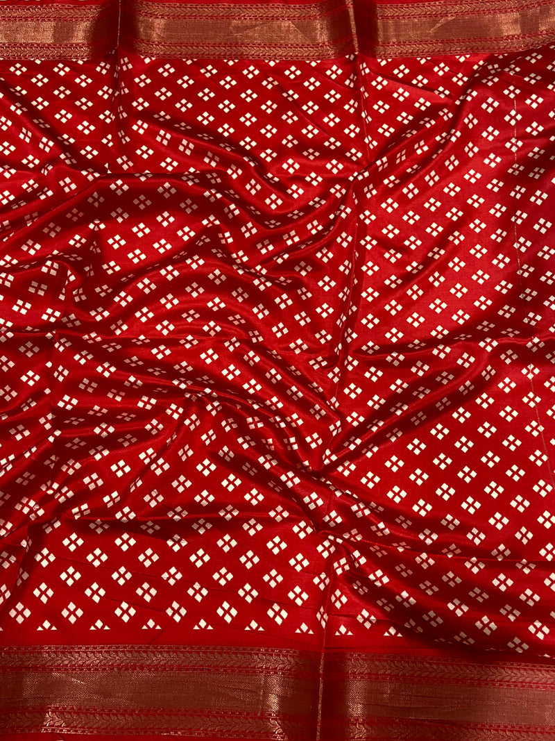 Mughal Kalamkari Print Pashmina Saree